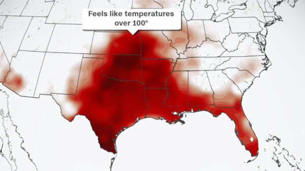 Feel like temperatures over 100 degrees