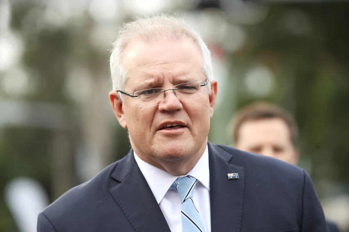 Prime Minister Scott Morrison in Macquarie Park, Sydney, Australia on June 29, 2020. (Mark Kolbe/Getty Images)