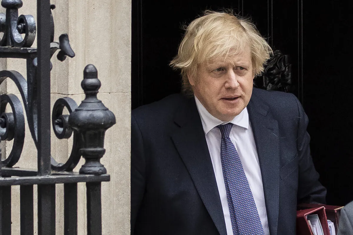 British Prime Minister Boris Johnson leaves 10 Downing Street to attend the weekly Prime Ministers Questions in London, England, on July 1, 2020. (Dan Kitwood/Getty Images)