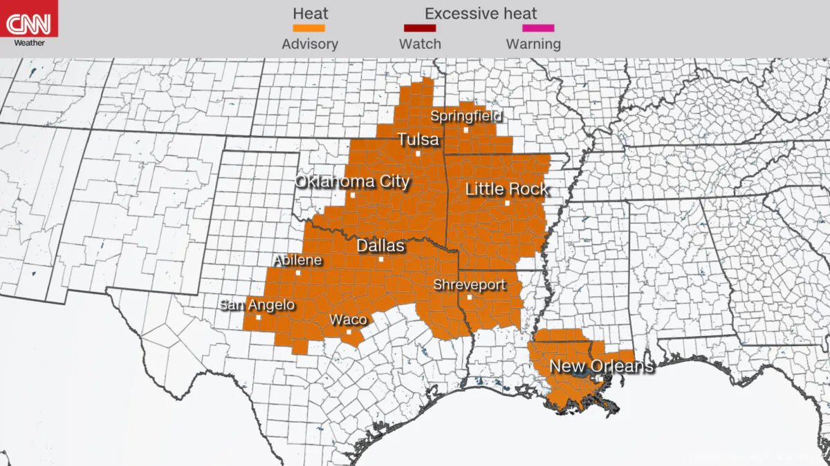 Heat advisories are in effect for over 22 million Americans. (CNN Weather)