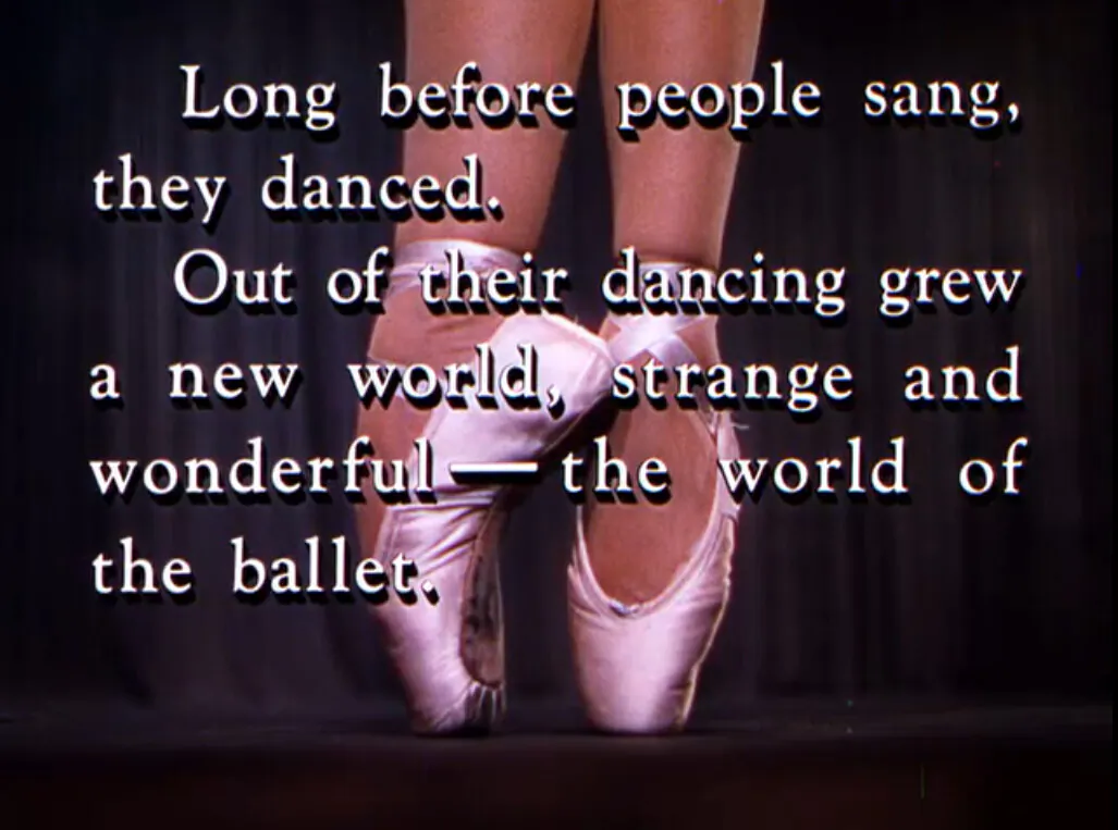 The opening dedication to ballet in “Unfinished Dance.” MGM. (Fair Use)