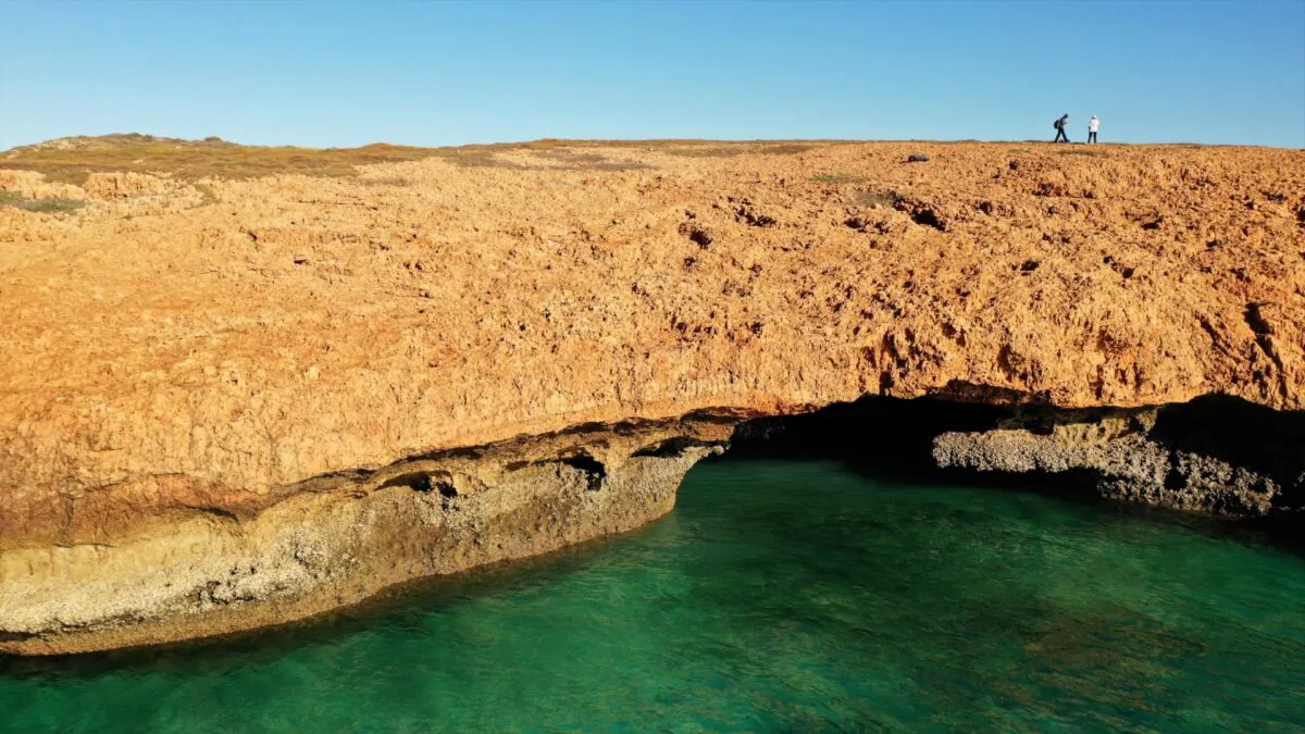 A general view of the area where researchers from Flinders University, University of Western Australia and James Cook University discovered underwater artefacts dated back thousands of years when the sea bed was dry land, in Australia, 2019. (Deep History of Sea Country Project & Flinders University, Maritime Archaeology Program/Handout via Reuters)