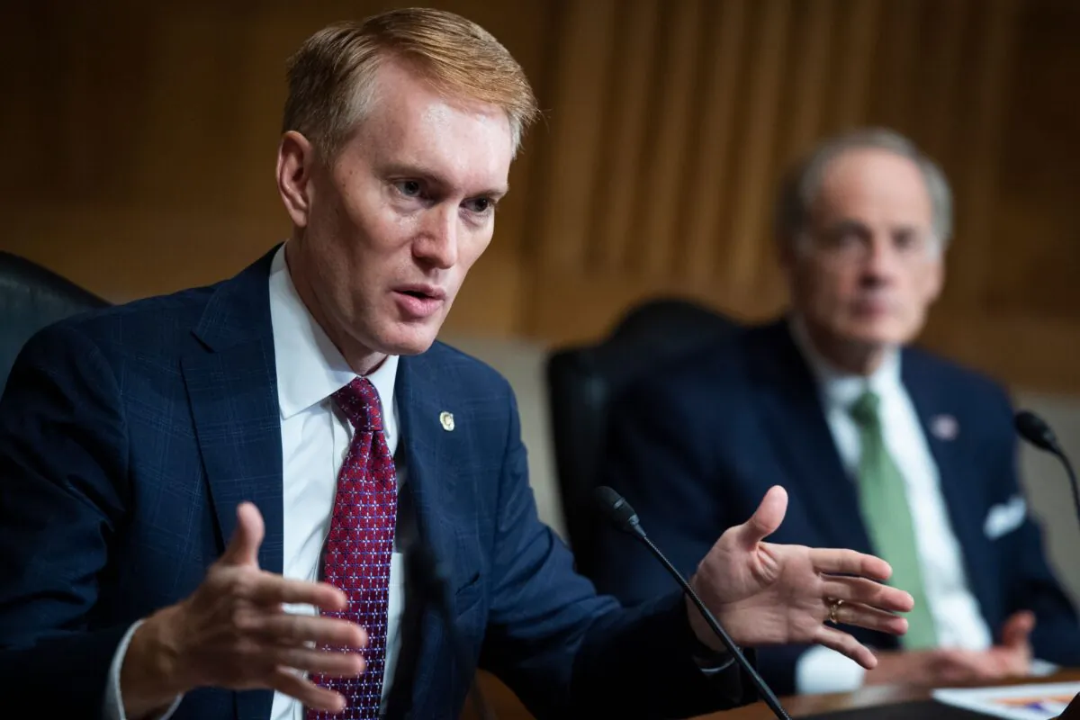 Sen. James Lankford (R-Okla.) speaks on Capitol Hill in Washington on June 25, 2020. (Tom Williams/Pool/AFP via Getty Images)