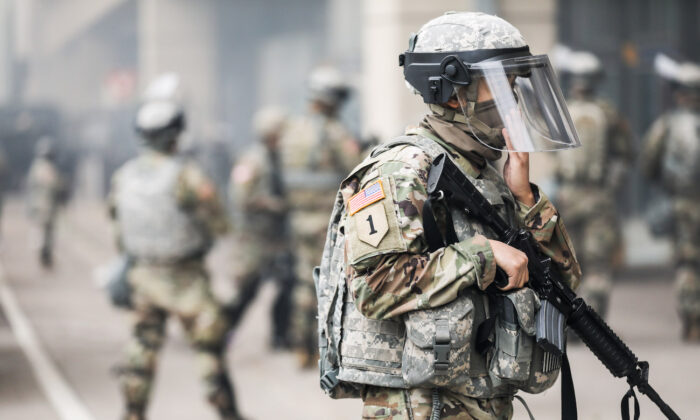 National Guard troops in a file photo (Charlotte Cuthbertson/The Epoch Times)