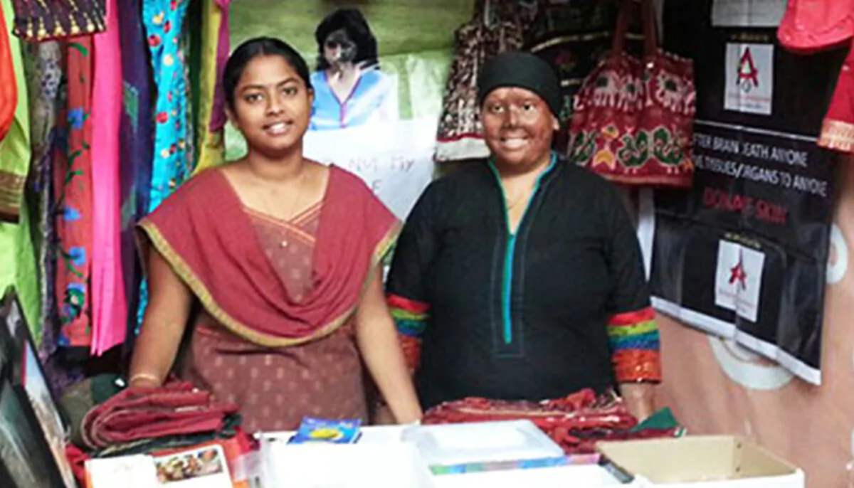 Acid Attack survivor, Pragya Singh (R) is helping transform lives. (Courtesy of Pragya Singh)
