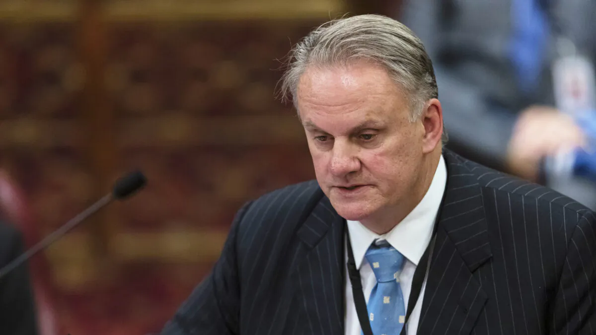 Mark Latham speaks on September 24, 2019 in the NSW Upper House in Sydney, Australia. (Brook Mitchell/Getty Images)