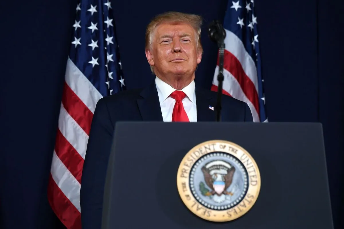 President Donald Trump during the Independence Day events at Mount Rushmore National Memorial in Keystone, S.D., July 3, 2020. (Saul Loeb/AFP/Getty Images)