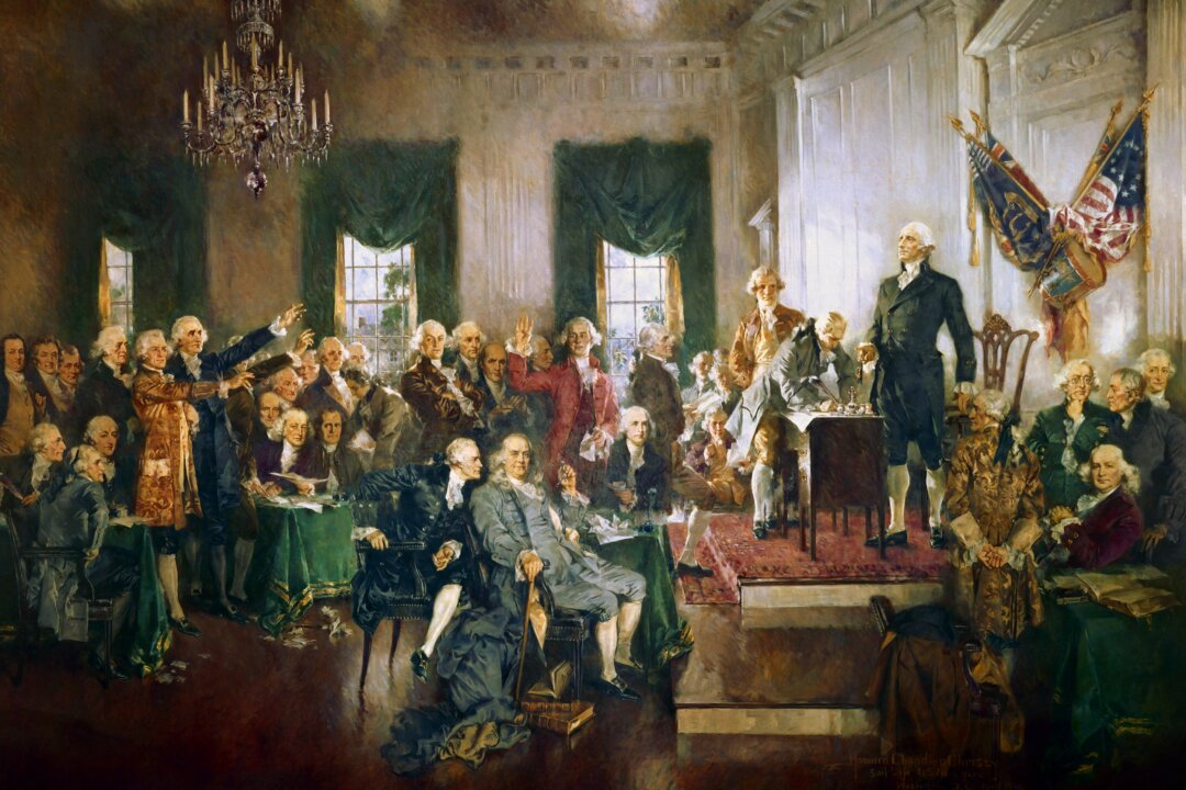 “Scene at the Signing of the Constitution of the United States,” 1940, by Howard Chandler Christy. U.S. State Capitol. (Public Domain)