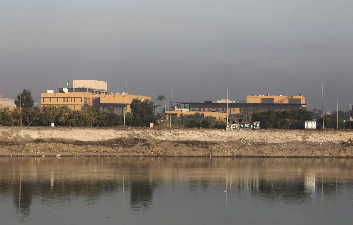A general view shows the U.S. embassy across the Tigris river in Iraq's capital Baghdad, Iraq, on Jan. 3, 2020. (Ahmad Al-Rubaye/AFP via Getty Images)