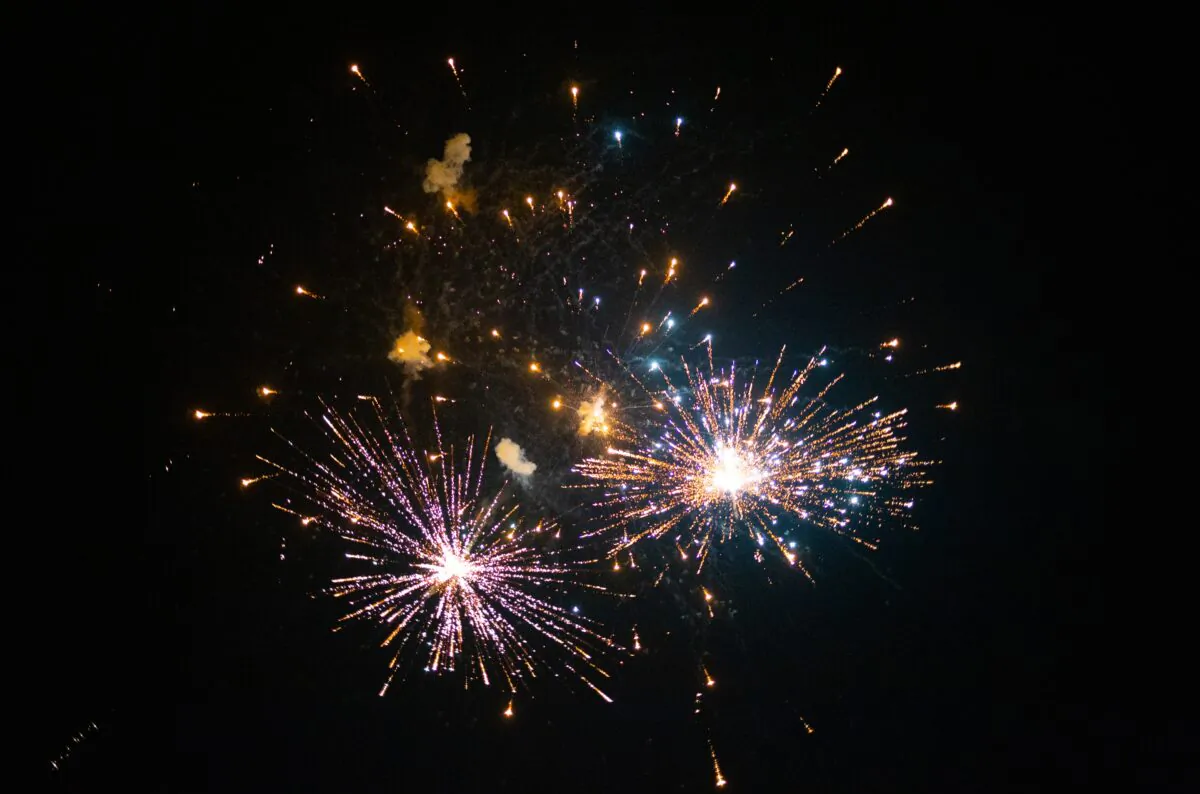 Fireworks light up the sky in Santa Ana, Calif., on July 4, 2020. (John Fredricks/The Epoch Times)