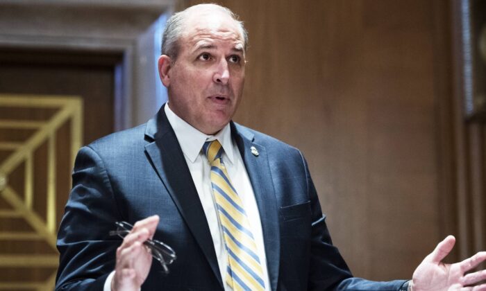 Mark A. Morgan, acting commissioner of the U.S. Customs and Border Protection, speaks at the Dirksen Senate Office Building in Washington on June 25, 2020. (Tom Williams-Pool/Getty Images)