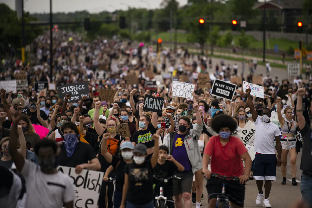 A file photo of Black Lives Matter protesters. (Stephen Maturen/Getty Images)