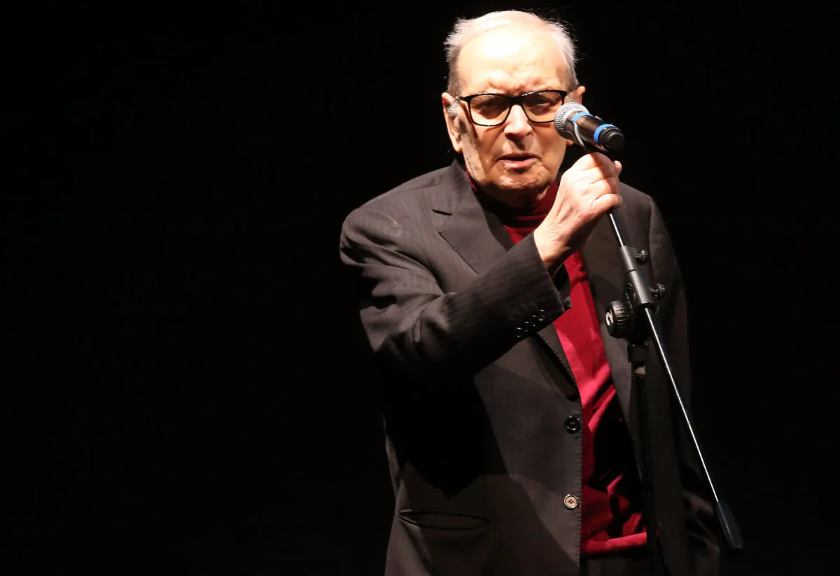 Ennio Morricone attends Bernardo Bertolucci Memorial at Teatro Argentina in Rome, Italy, on Dec. 6, 2018. (Franco Origlia/Getty Images)
