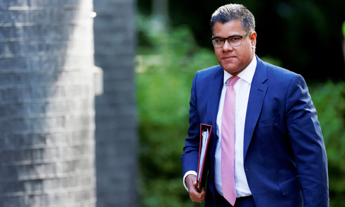 British Business Secretary Alok Sharma arrives in Downing Street, in London, Britain, on June 2, 2020. (John Sibley/Reuters)