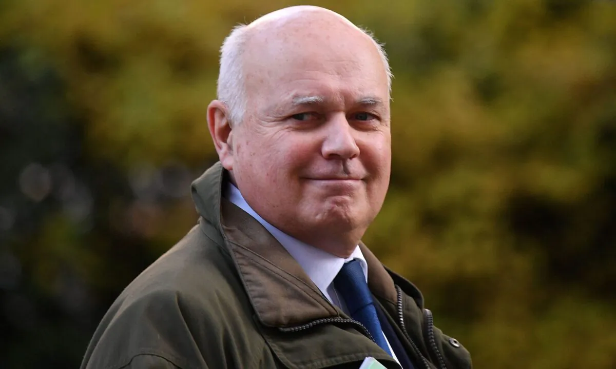 Conservative MP Iain Duncan Smith leaves 10 Downing Street in central London, England, on Oct. 22, 2019. (Daniel Leal-Olivas/AFP via Getty Images)