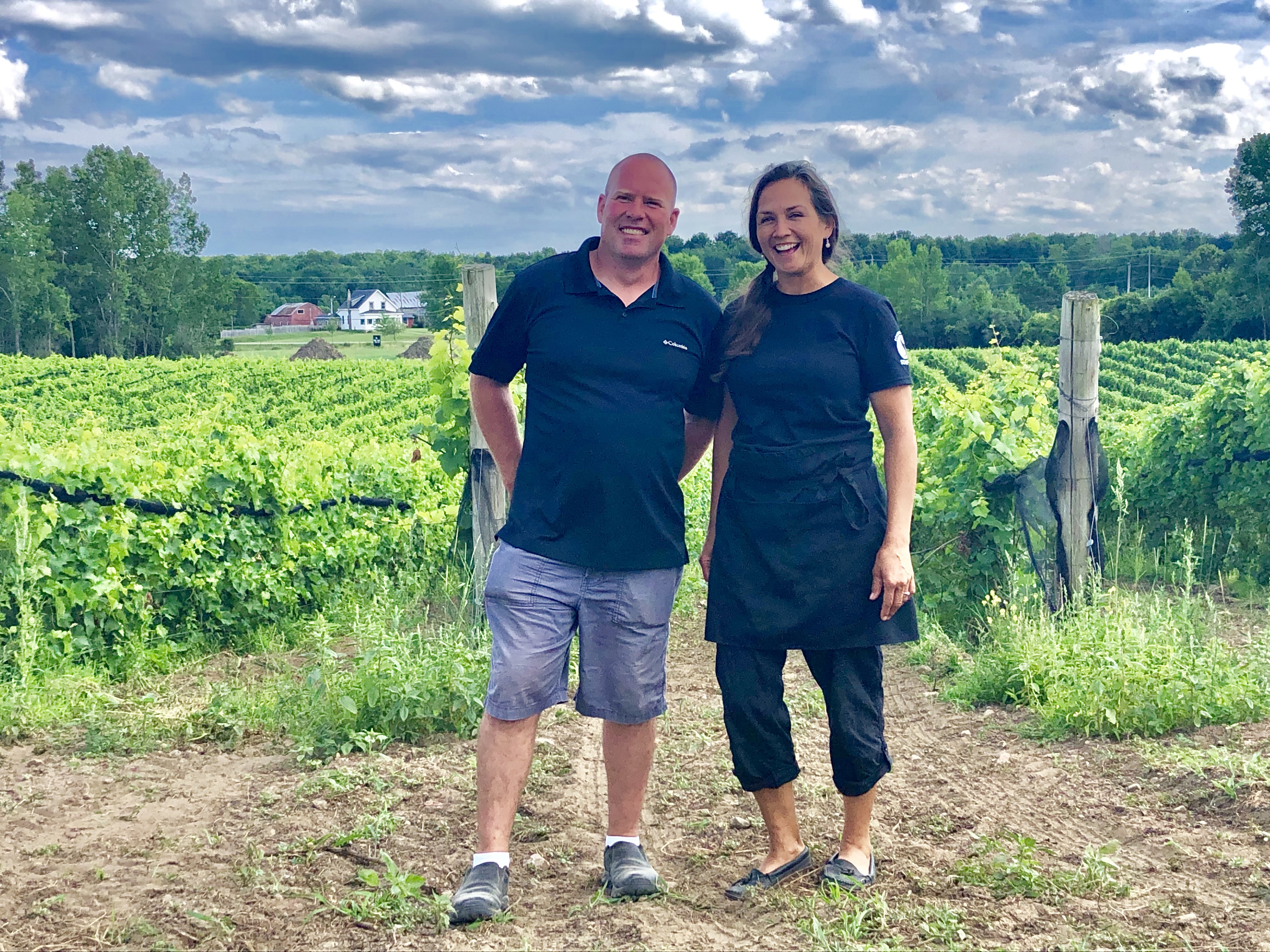 François and Allison Sheuermann at their winery