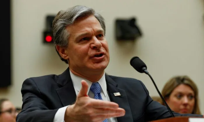 FBI Director Christopher Wray testifies before the House Judiciary Committee on Capitol Hill in Washington on Feb. 5, 2020. (Tom Brenner/Reuters)