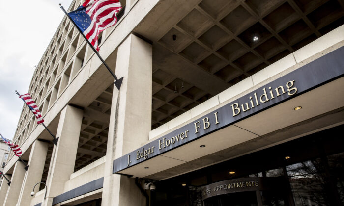 FBI headquarters in Washington on March 8, 2018. (Samira Bouaou/The Epoch Times)