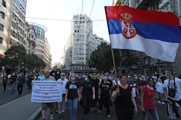 CORONAVIRUS-SERBIA-PROTESTS-2