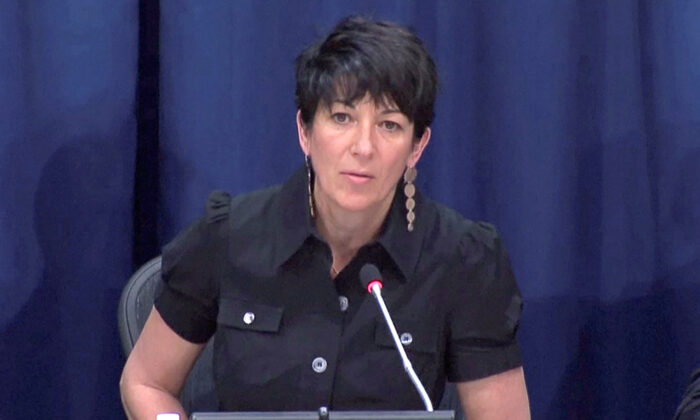 Ghislaine Maxwell, longtime associate of accused sex trafficker Jeffrey Epstein, speaks at a news conference at the United Nations in New York on June 25, 2013. (UNTV via Reuters)