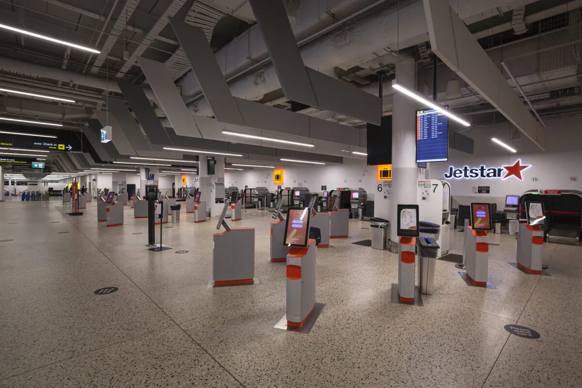 A general view in Jetstar Departures at Tullamarine Airport in Melbourne, Australia on July 7, 2020.
(Daniel Pockett/Getty Images)