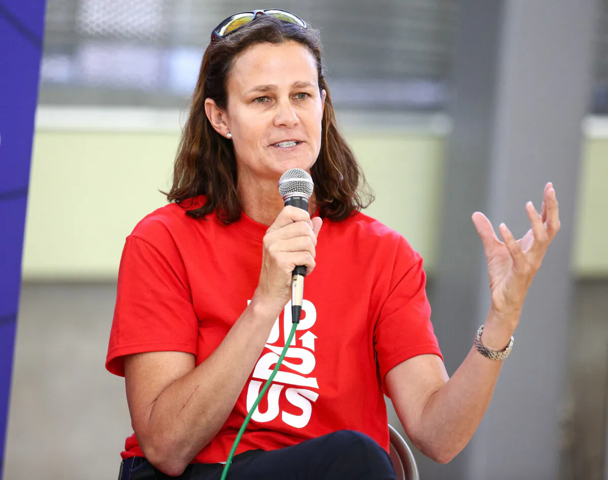 Former professional tennis player Pam Shriver attends an event in Los Angeles, Calif., on Oct. 1, 2013. (Imeh Akpanudosen/Getty Images for Up2Us)