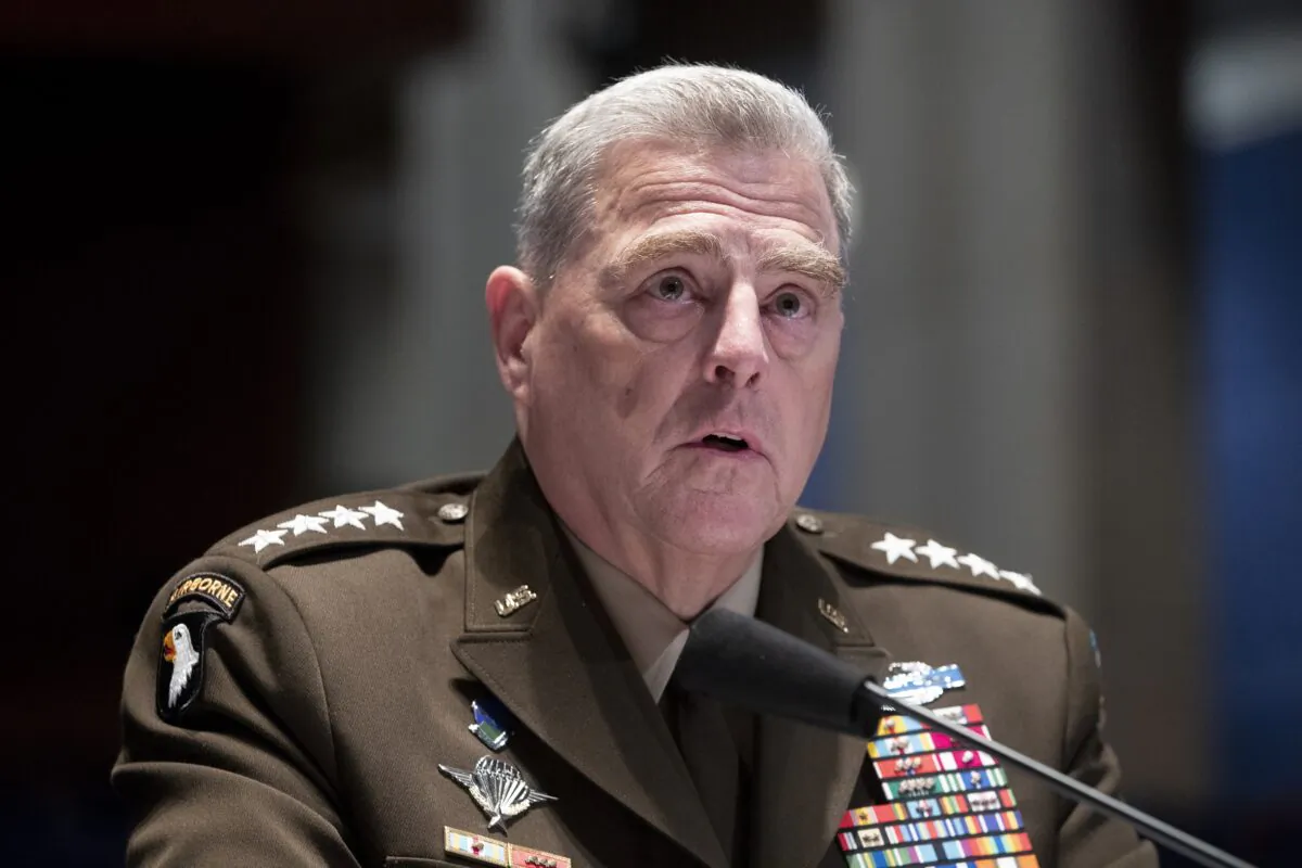 Chairman of the Joint Chiefs of Staff Gen. Mark Milley testifies during a House Armed Services Committee hearing on Capitol Hill in Washington on July 9, 2020. (Michael Reynolds/Pool via AP)
