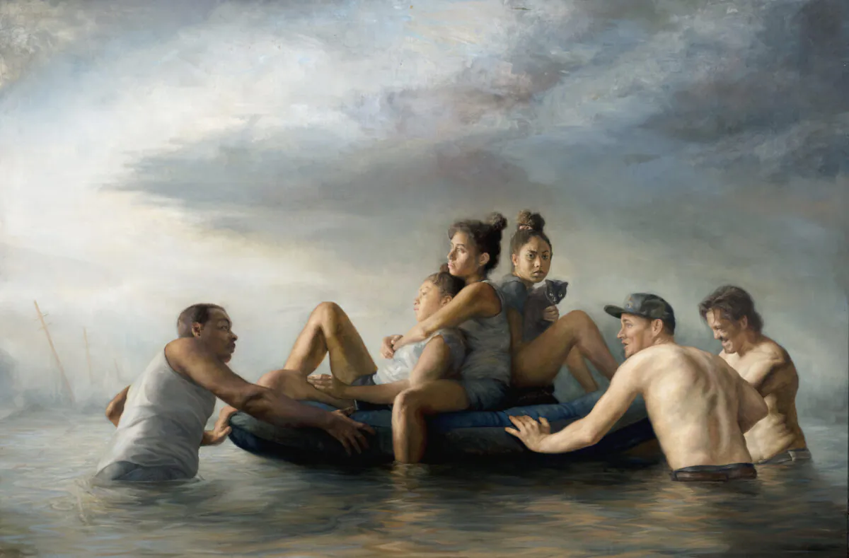 "Katrina," 2018, by Jonathan Hodge. Oil on panel; 48 inches by 72 inches. Recipient of the Haynes Gallery Award at the "14th International ARC Salon Exhibition (2019–2020)." (ARC)