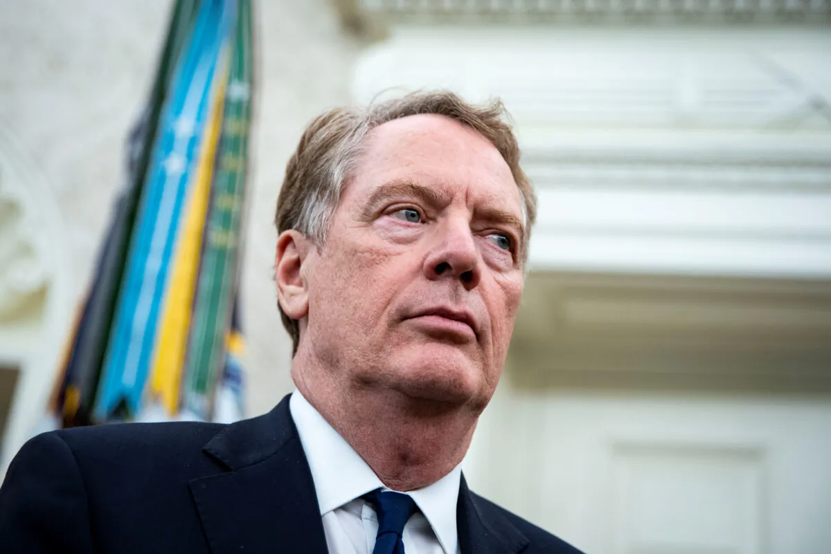 U.S. Trade Representative Robert Lighthizer during a meeting in the Oval Office of the White House in Washington, Sept. 16, 2019.  (Al Drago/Reuters)
