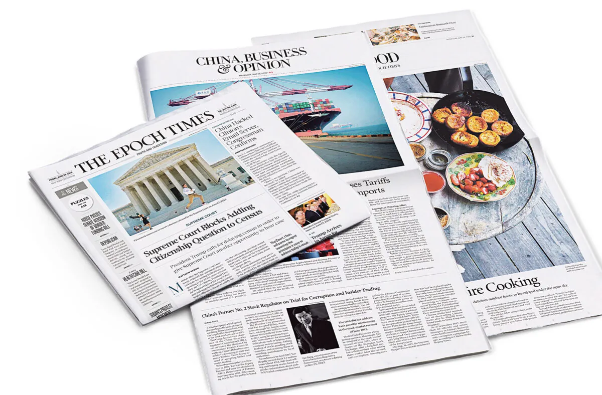 The Epoch Times newspaper. (Epoch Times staff)