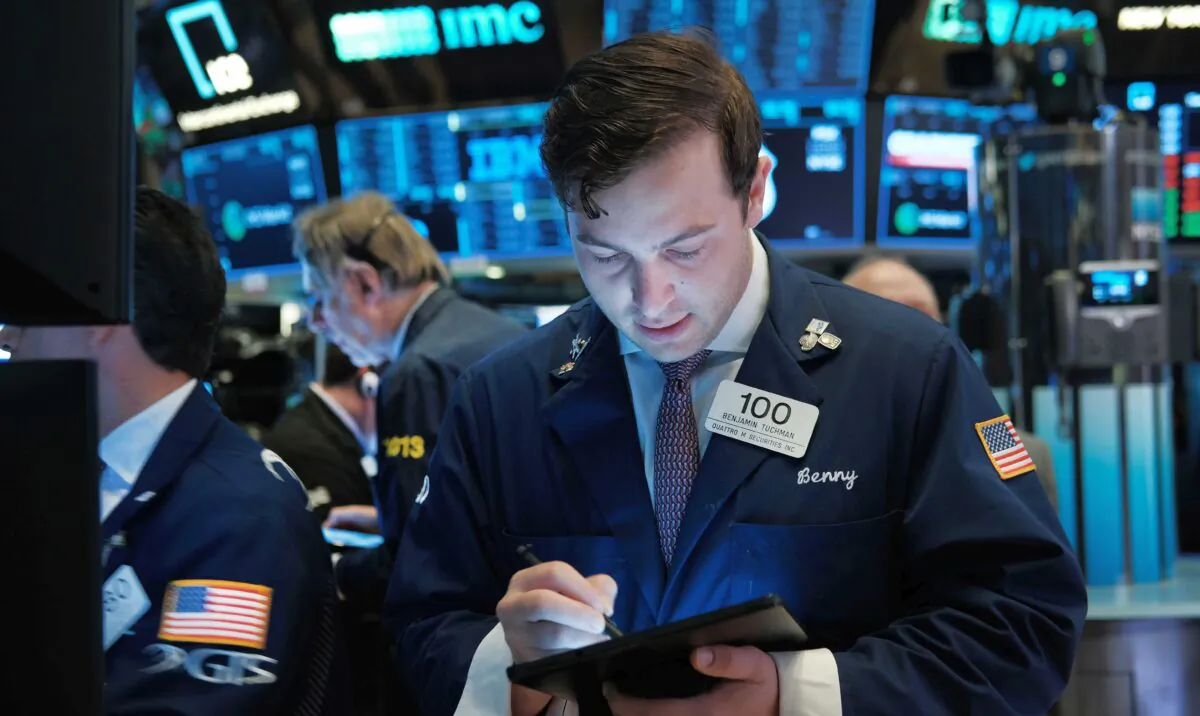 Traders work on the floor of the New York Stock Exchange (NYSE) in New York City on July 2, 2019. (Spencer Platt/Getty Images)