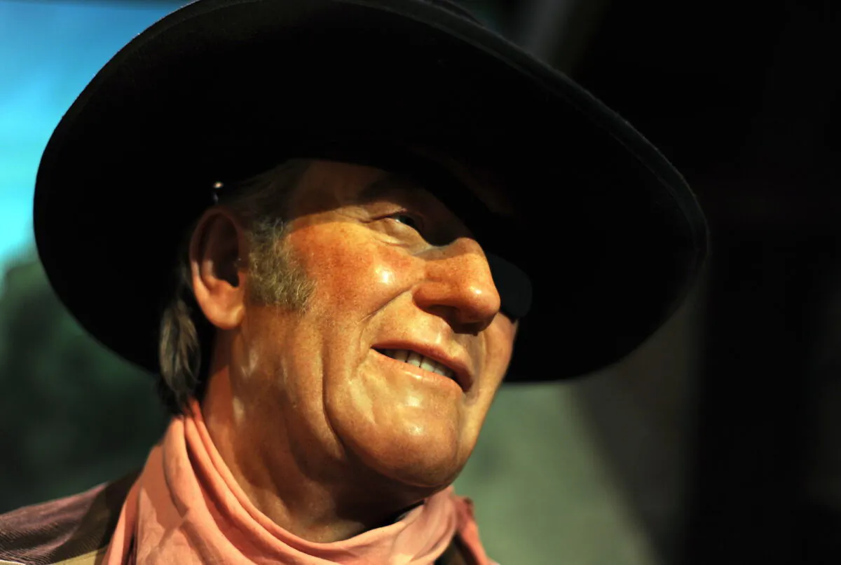 A wax figure of actor John Wayne is seen at "The celebrity Awards Hall" exhibition at Madame Tussauds in Hollywood on Feb. 25, 2010. (Gabriel Bouys/AFP via Getty Images)