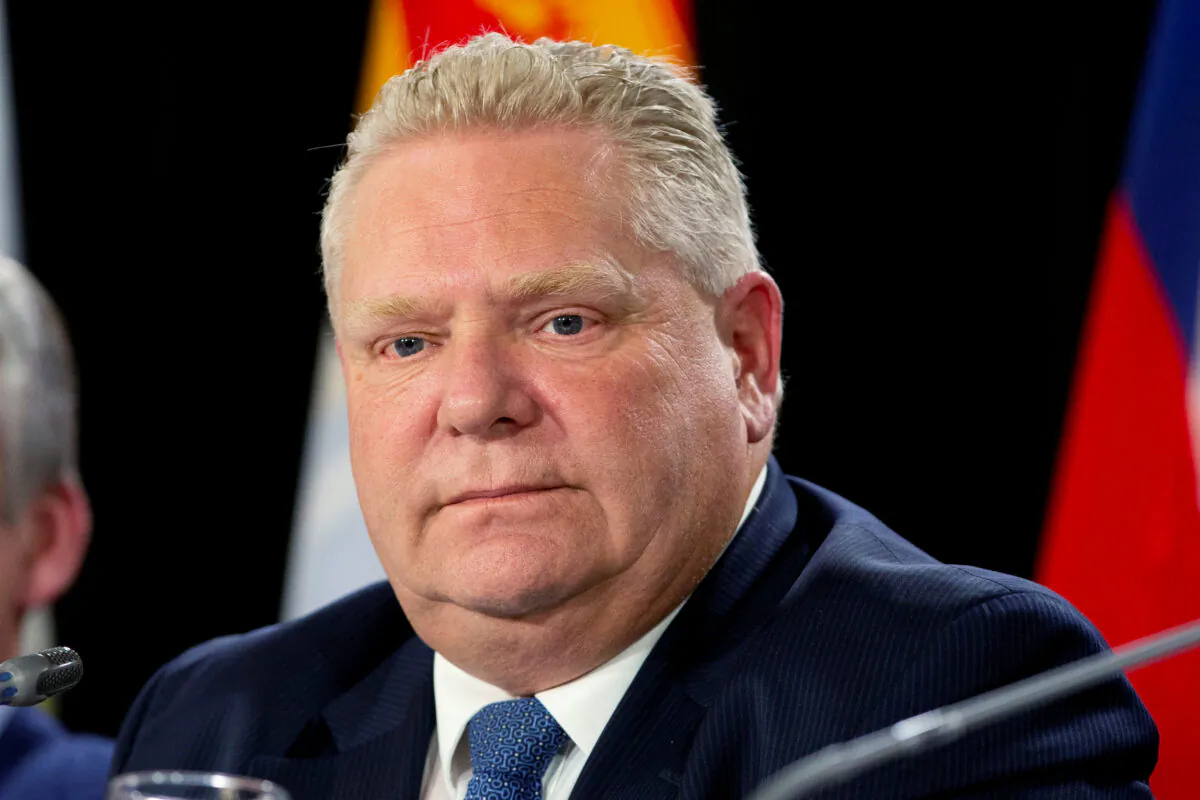 Ontario Premier Doug Ford is seen after a meeting with Canada's provincial premiers in Toronto in a file photo. (Reuters/Carlos Osorio/File Photo)