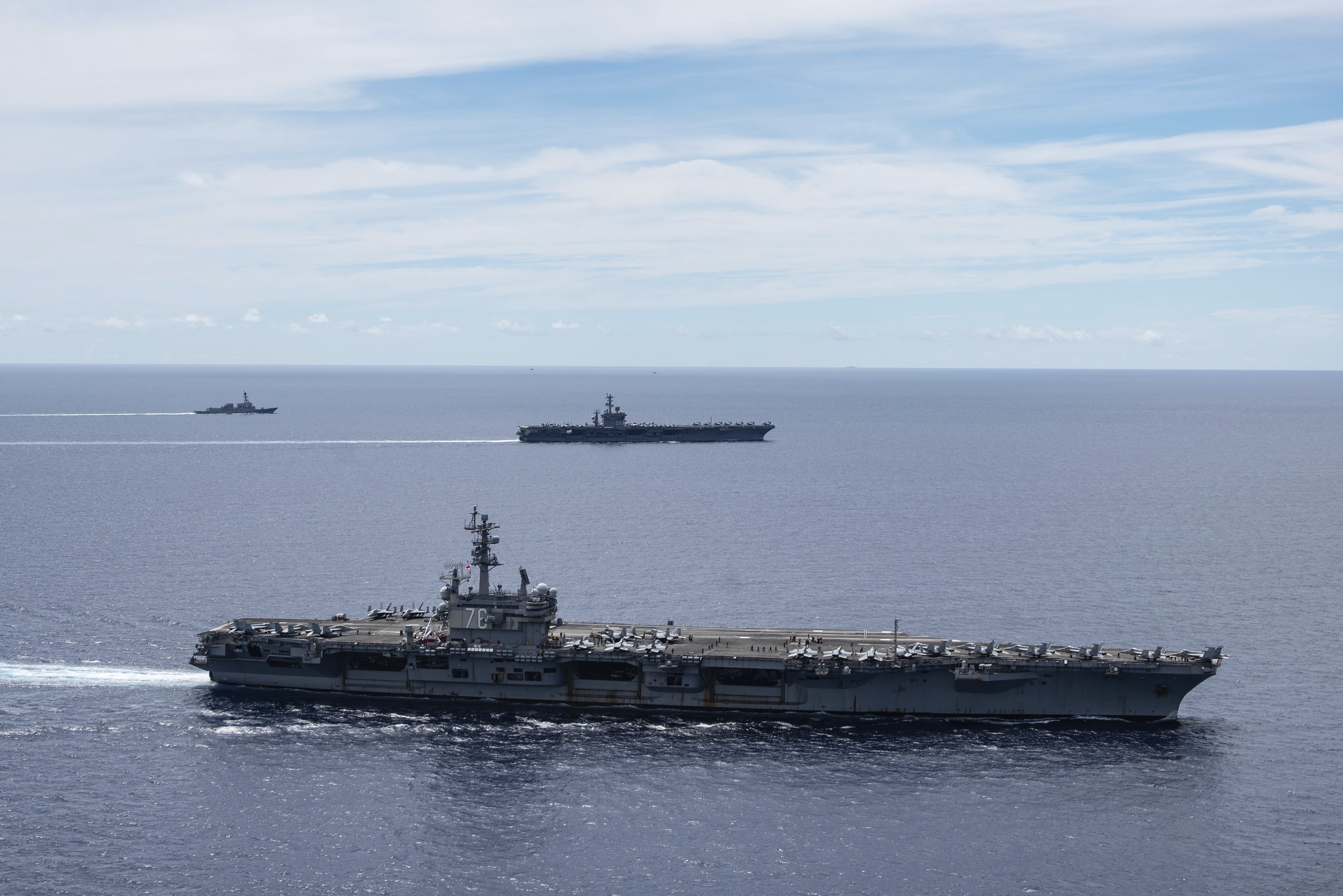 The USS Ronald Reagan and USS Nimitz