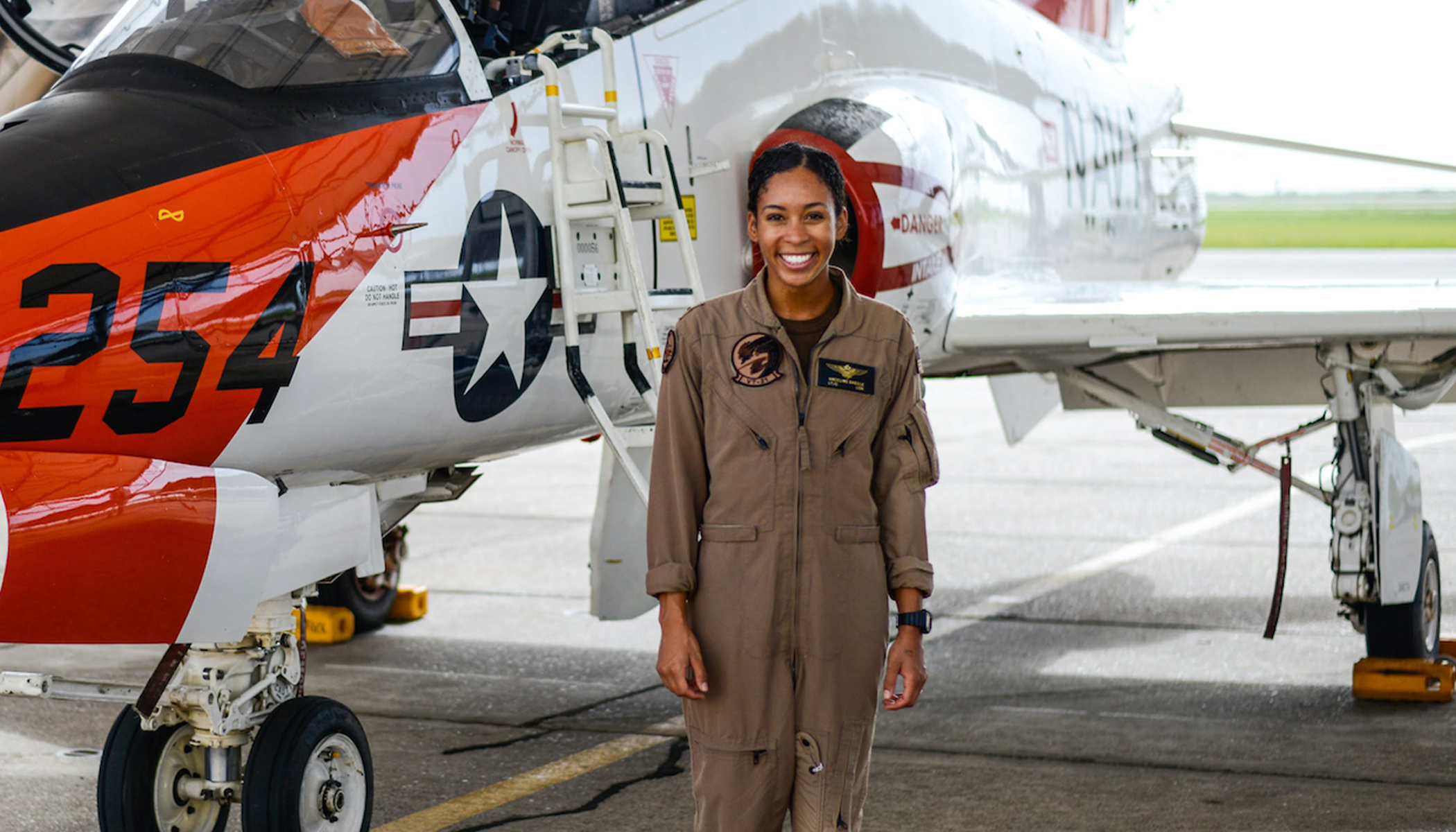 Navy's first Black female tactical fighter pilot receives Wings of Gold