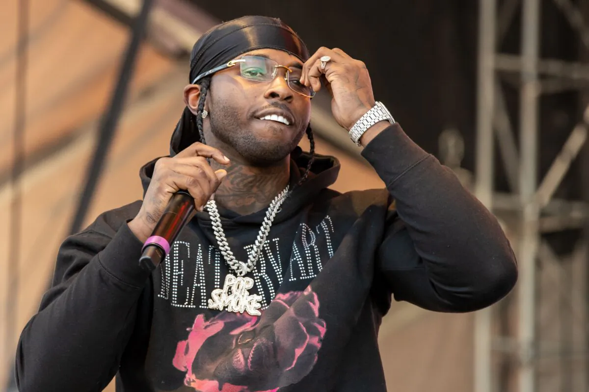 American rapper Pop Smoke performs during the Astroworld Festival at NRG Stadium in Houston, Texas, on Nov. 9, 2019. (Suzanne Cordeiro / AFP via Getty Images)