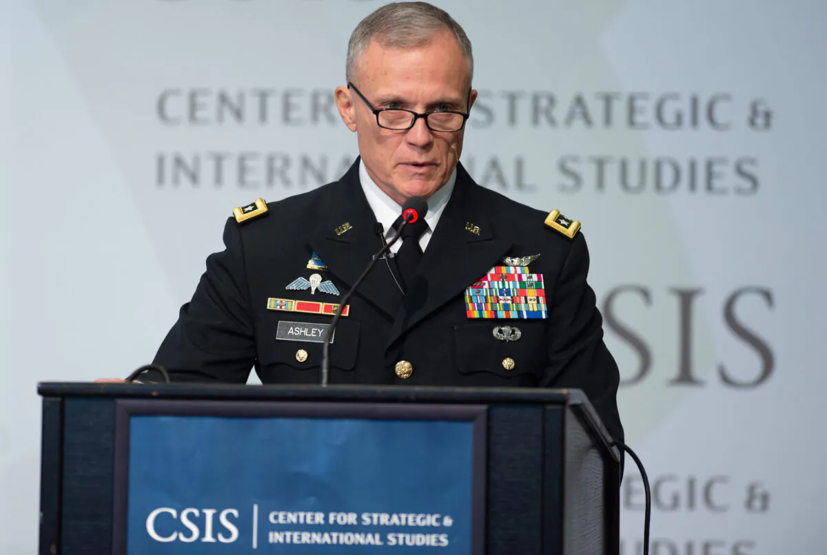 Lt. Gen. Robert Ashley, Jr., director of the Defense Intelligence Agency, speaks about national security issues at the Center for Strategic and International Studies in Washington on Sept. 17, 2018. (Saul Loeb/AFP via Getty Images)