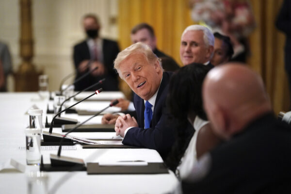 President Trump Participates In Roundtable Discussion On Law Enforcement