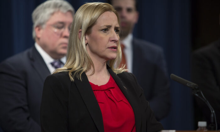 Arkansas Attorney General Leslie Rutledge at the Department of Justice in Washington on Feb. 27, 2018. (Toya Sarno Jordan/Getty Images)