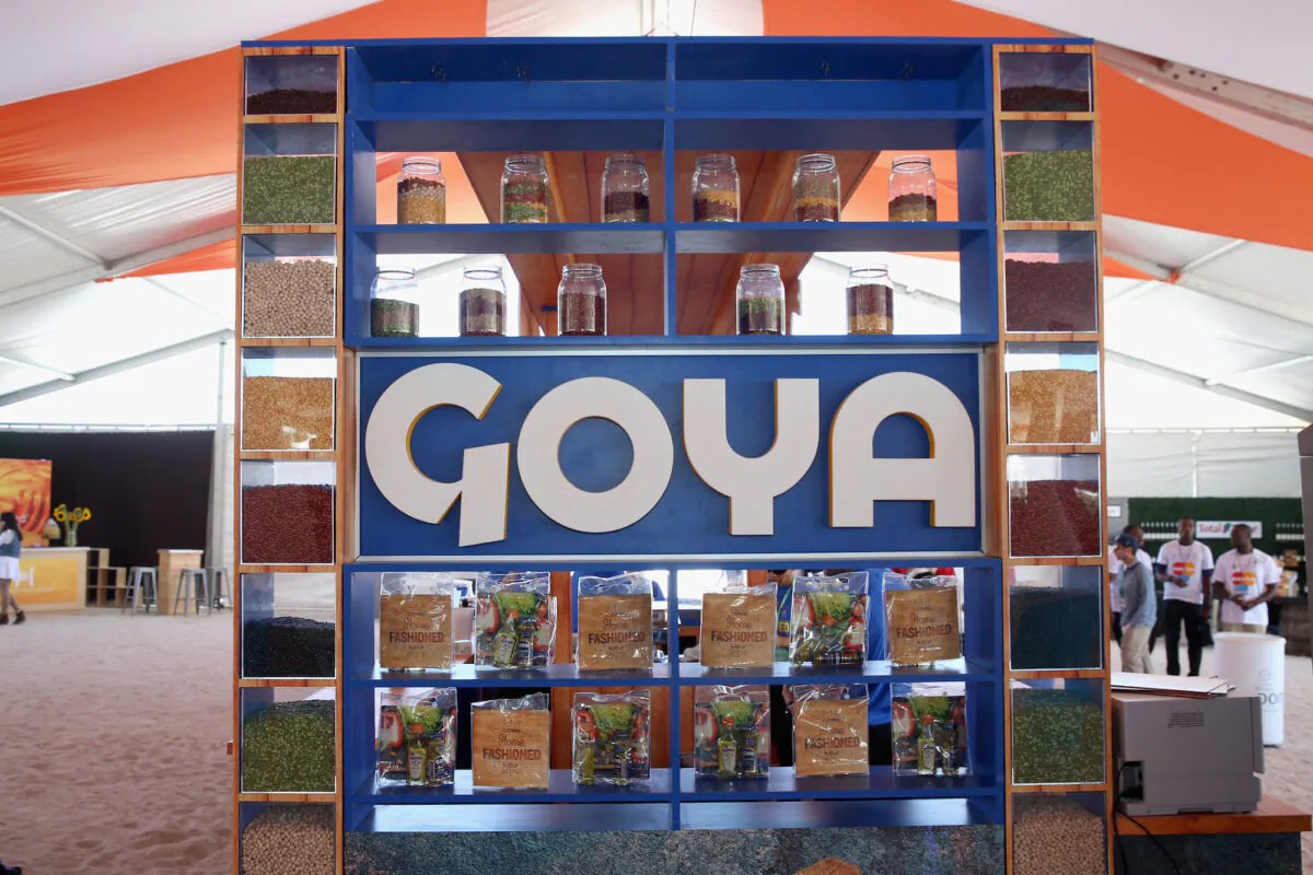 A Goya Foods stand at an event in Miami Beach, Fla., on Feb. 27, 2016. (Aaron Davidson/Getty Images)