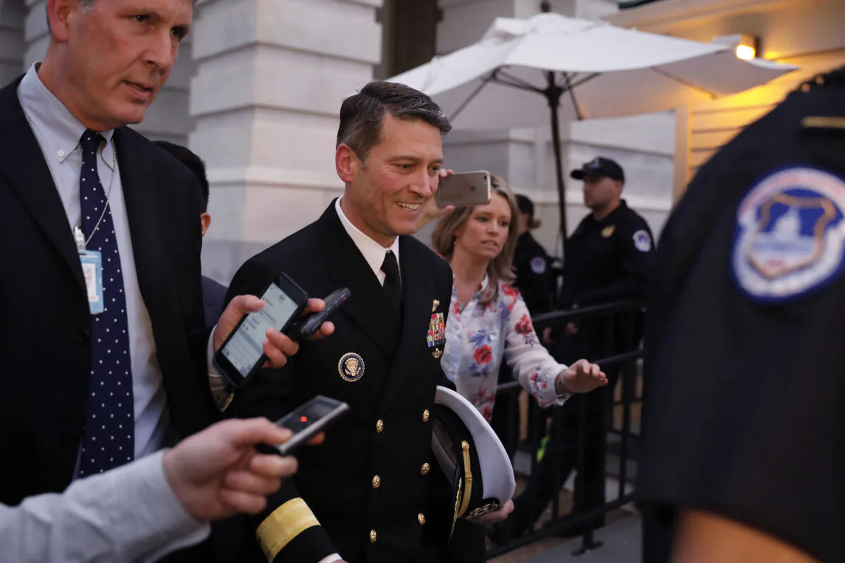Ronny Jackson departs the U.S. Capitol in Washington on April 25, 2018. (Aaron P. Bernstein/Getty Images)