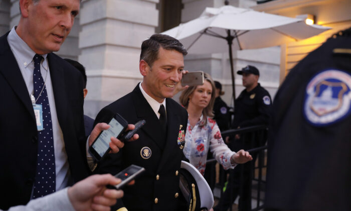 Ronny Jackson departs the U.S. Capitol in Washington on April 25, 2018. (Aaron P. Bernstein/Getty Images)
