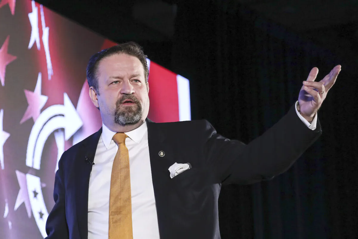 Sebastian Gorka speaks at the Turning Point USA Teen Student Action Summit in Washington on July 25, 2019. (Samira Bouaou/The Epoch Times)