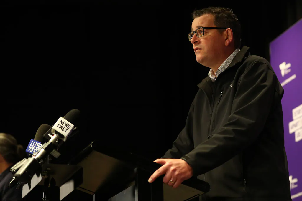 Victorian Premier Daniel Andrews speaks to the media during a press conference on July 15, 2020 in Melbourne, Australia. Victoria has recorded 238 new coronavirus cases and one death overnight. (Robert Cianflone/Getty Images)
