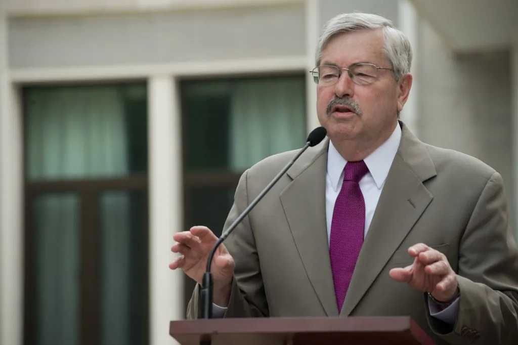 US Ambassador to China Terry Branstad speaks to the media during a press conference at his residence in Beijing on June 28, 2017. (Nicolas Asfouri/AFP via Getty Images)