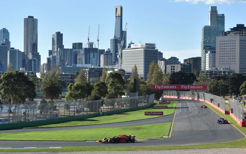 Red Bull's Dutch driver Max Verstappen drives around the Albert Park circuit during the second Formula One practice session in Melbourne on March 23, 2018, ahead of the Formula One Australian Grand Prix. ( (PAUL CROCK/Getty Images)