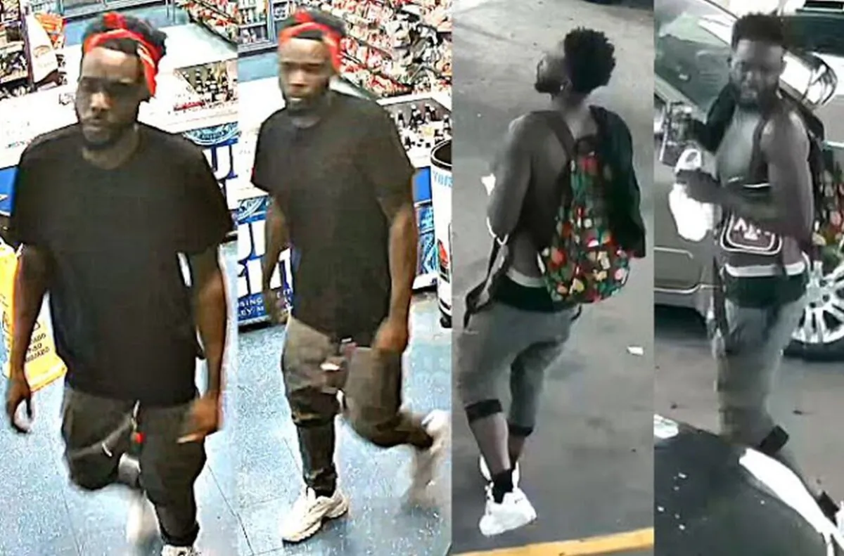 The suspect is accused of punching an elderly man before stealing his vehicle (Houston Police Department)