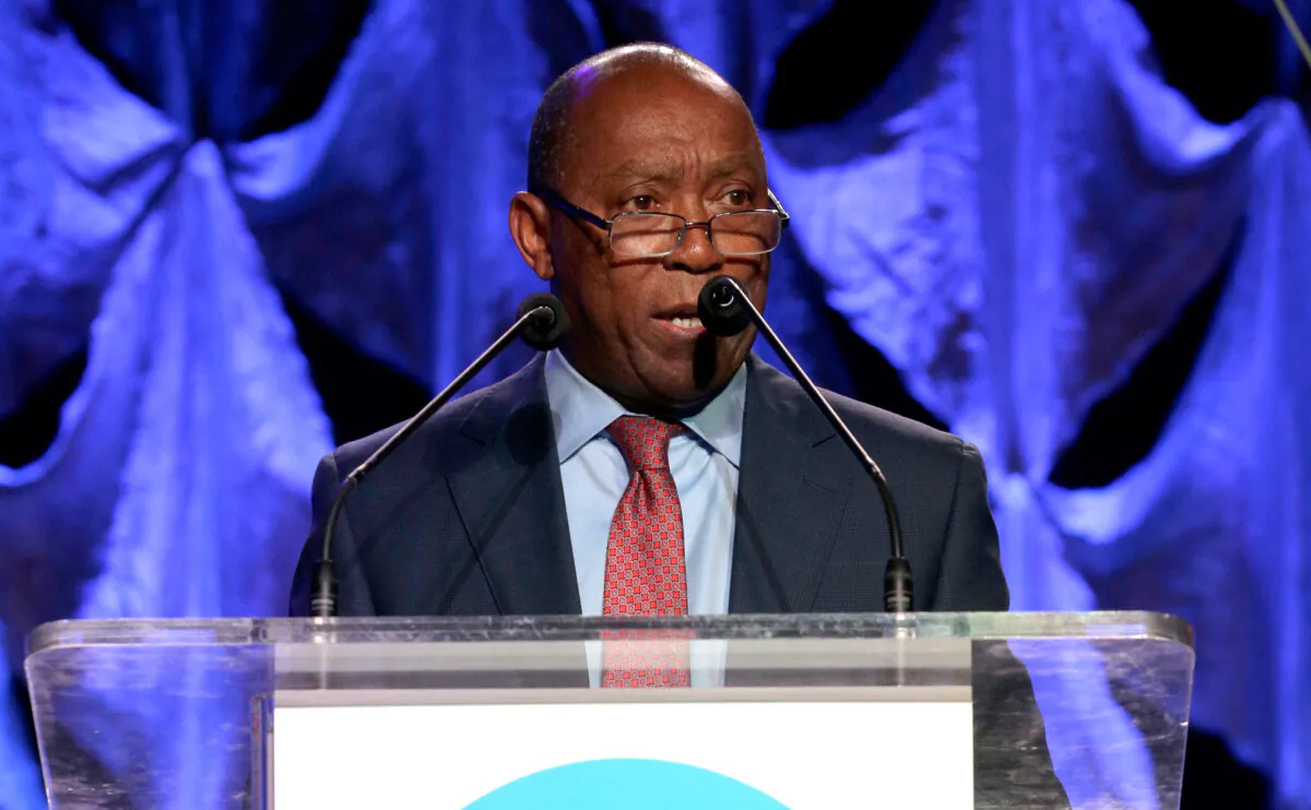 Mayor of Houston Sylvester Turner speaks at the fourth annual UNICEF Audrey Hepburn® Society Ball in Houston, Texas, on May 24, 2017. (Bob Levey/Getty Images for UNICEF)