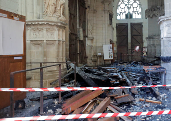 debris caused by a fire
