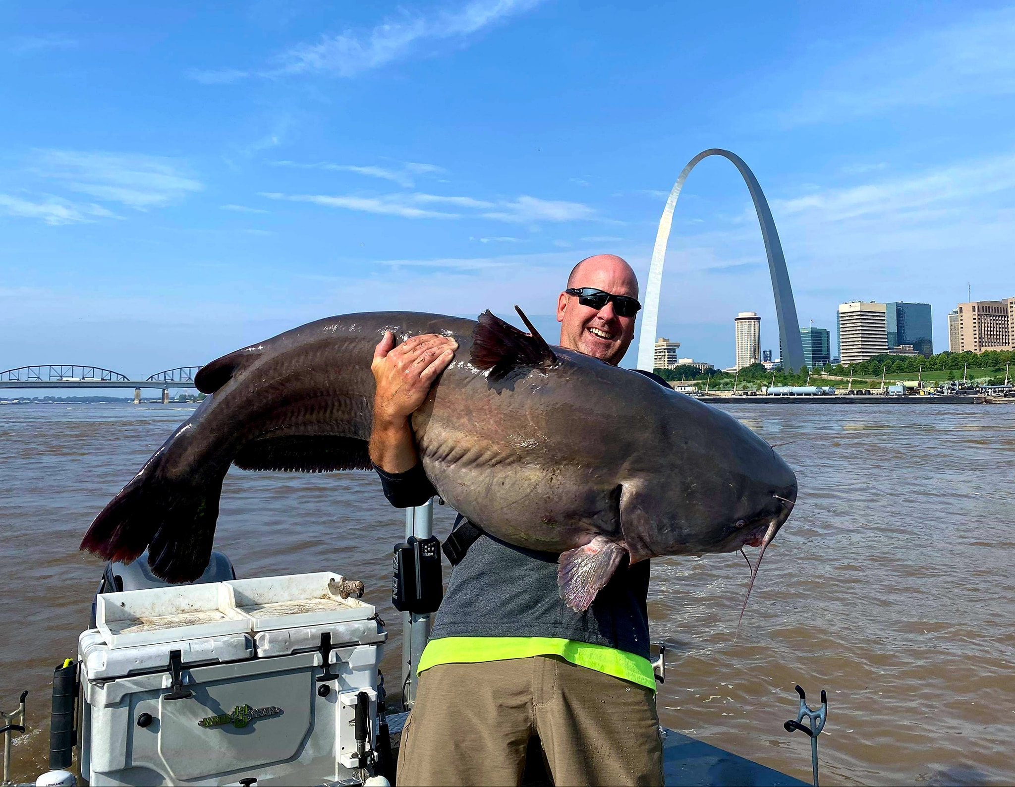 ‘I’ve Got a Monster’: St Louis Fisherman Reels In HUGE 112lb Catfish in